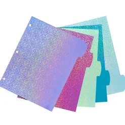Avery® Luxe Collection Big Tab™ Fashion Dividers For 3-Ring Binders, 5 Tab Set, Holographic Confetti Pattern, 1 Set