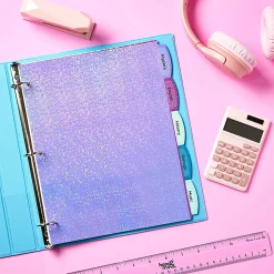 Avery® Luxe Collection Big Tab™ Fashion Dividers For 3-Ring Binders, 5 Tab Set, Holographic Confetti Pattern, 1 Set