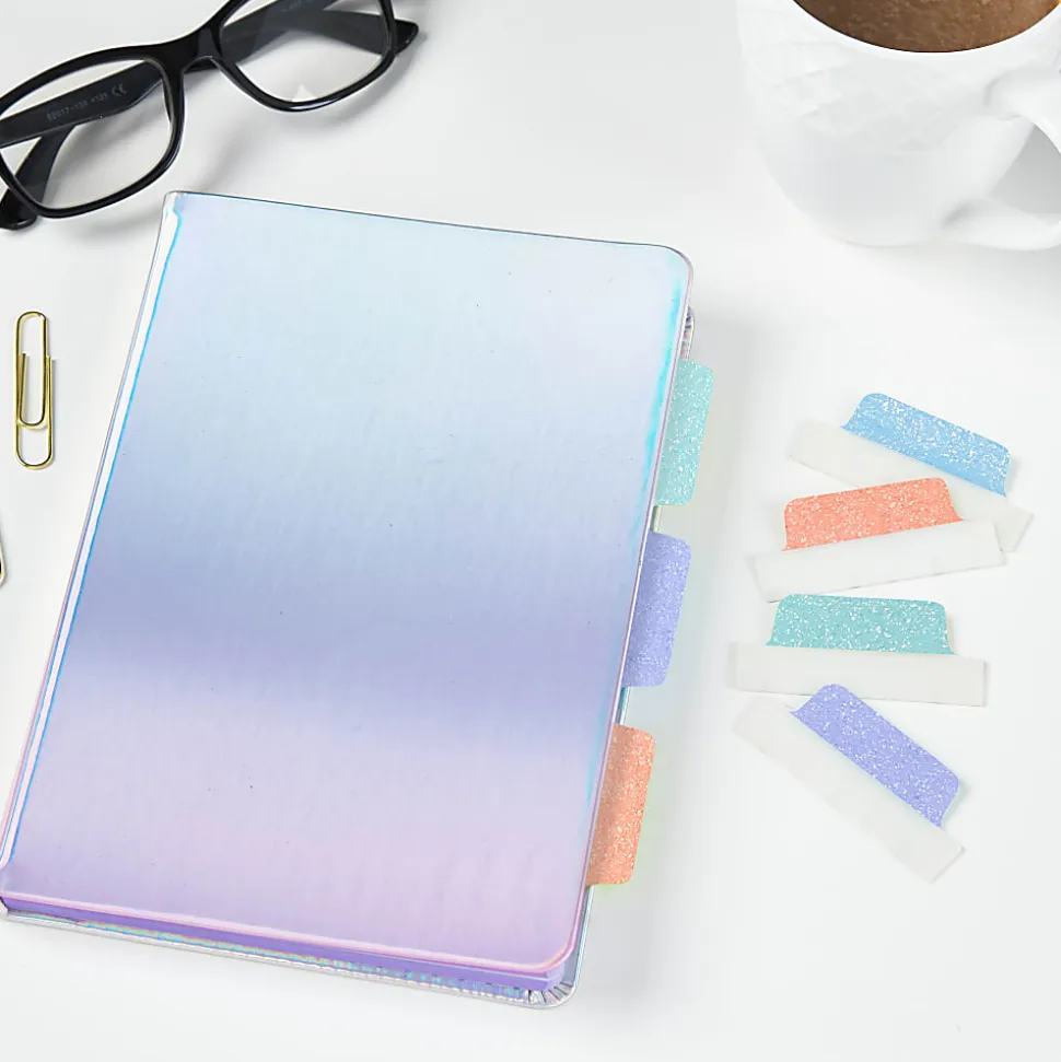 Avery® Luxe Collection™ Ultra Tabs®, 2-1/2" x 1", Assorted Pastel Sparkle Designs, Pack Of 16 Tabs