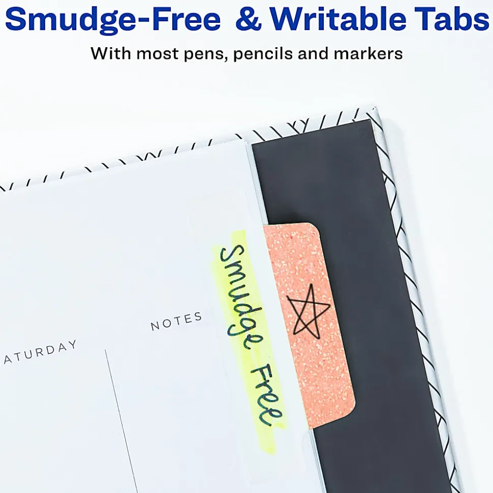 Avery® Luxe Collection™ Ultra Tabs®, 2-1/2" x 1", Assorted Pastel Sparkle Designs, Pack Of 16 Tabs