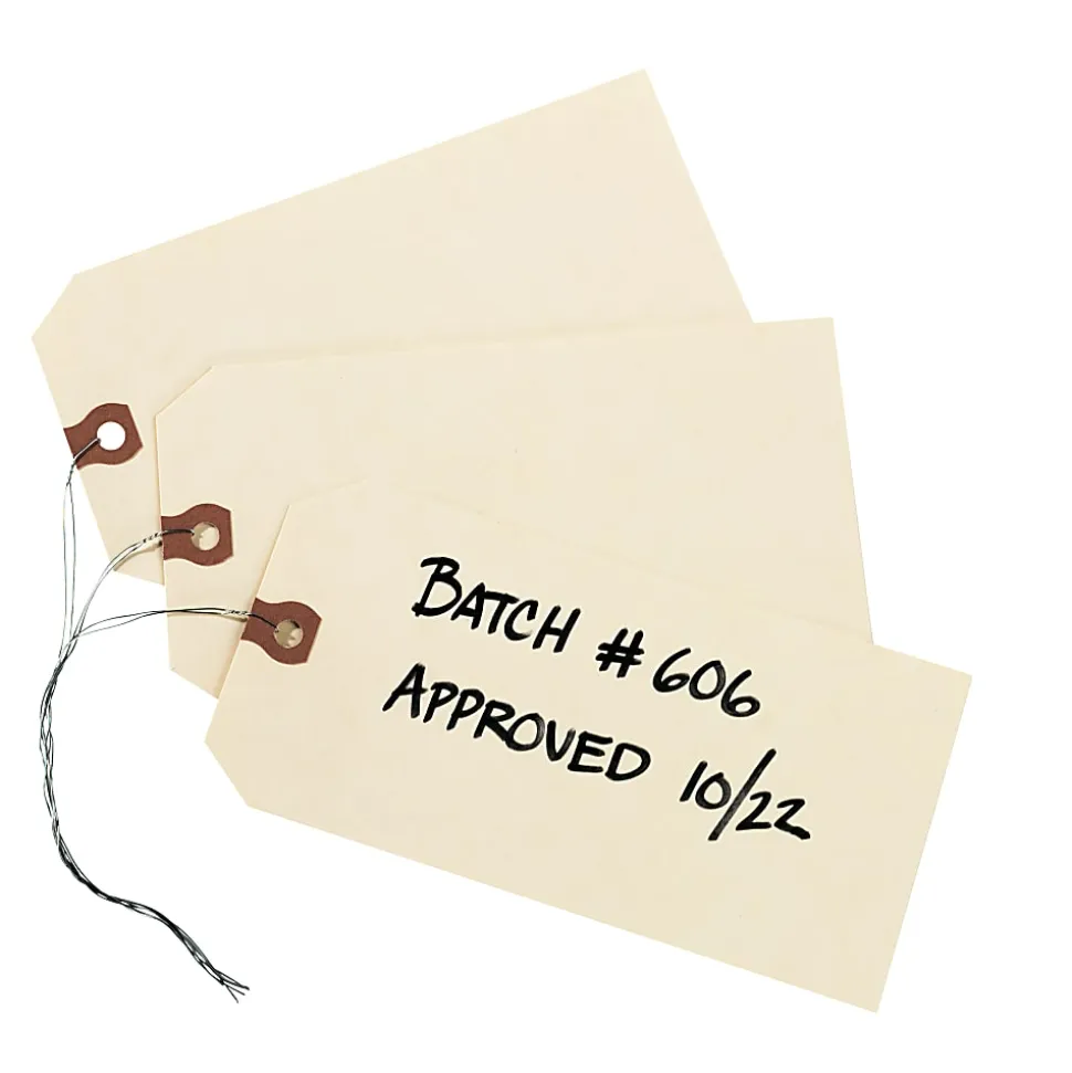 Avery Manila "G" Shipping Tags - 6.25" Length x 3.13" Width - Rectangular - Wire Fastener - 1000 / Box - Manila