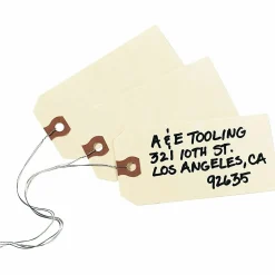 Avery® Manila "G" Shipping Tags - 4.25" Length x 2.12" Width - Rectangular - Wire Fastener - 1000 / Box - Manila