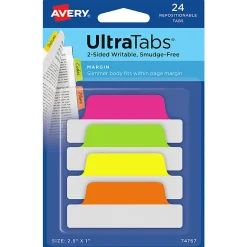 Avery® Margin Ultra Tabs®, 2-Side Writable, 2.5