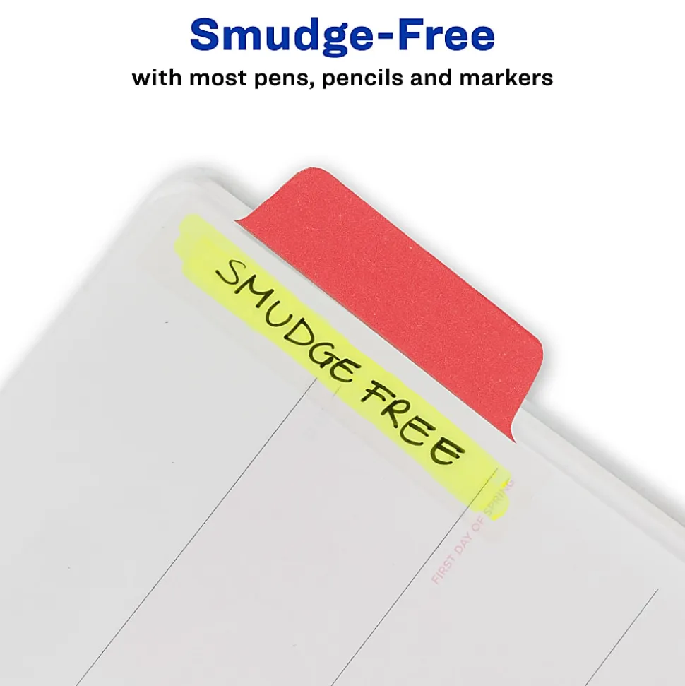 Avery® Margin Ultra Tabs®, 2.5" x 1", Assorted Primary, Set Of 24 Repositionable Tabs
