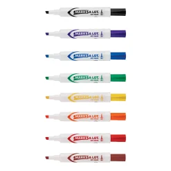 Avery® Marks A Lot® Dry Erase Markers, Chisel Tip, Desk-Style, Assorted, Pack Of 8 Markers