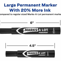Avery® Marks-A-Lot® Large Desk-Style Permanent Markers, Chisel Point, Assorted Colors, Set Of 12