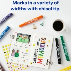 Avery® Marks-A-Lot® Large Desk-Style Permanent Markers, Chisel Point, Assorted Colors, Set Of 12
