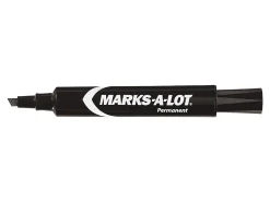 Avery® Marks A Lot Permanent Markers, Chisel Point, Black, Pack Of 12 Markers