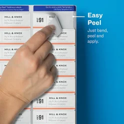 Avery® Matte Address Labels With Sure Feed® Technology, 15660, Rectangle, 1" x 2-5/8", Clear, Pack Of 300