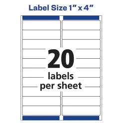 Avery® Matte Address Labels With Sure Feed® Technology, 18661, Rectangle, 1