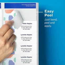 Avery® Matte Address Labels With Sure Feed® Technology, 8662, Rectangle, 1-1/3" x 4", Clear, Pack Of 350