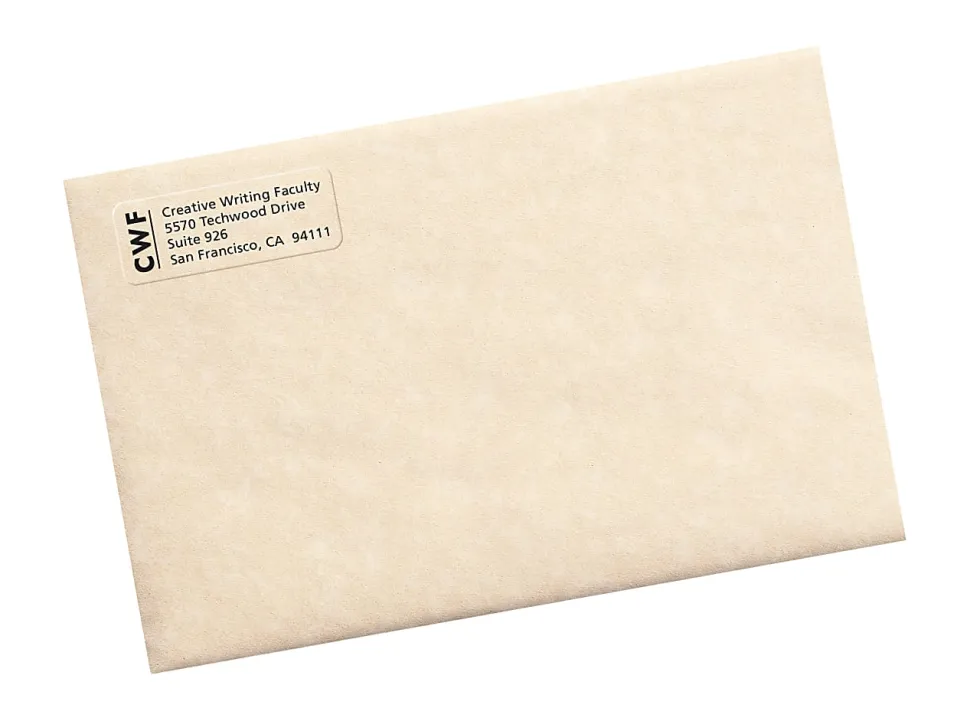 Avery® Matte Return Address Labels With Sure Feed® Technology, 18695, Rectangle, 2/3" x 1-3/4", Clear, Pack Of 600