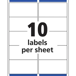 Avery® Matte Shipping Labels With Sure Feed® Technology, 18663, Rectangle, 2
