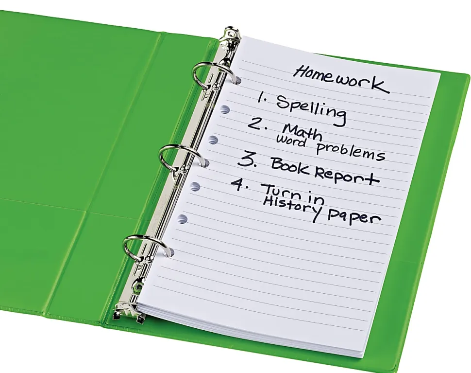 Avery® Mini Binder Filler Paper, Fits 3-Ring/7-Ring Binders, 5-1/2" x 8-1/2", College Ruled, Pack of 100 Sheets