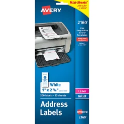 Avery® Mini-Sheets® Address Labels, 2160, Rectangle, 1