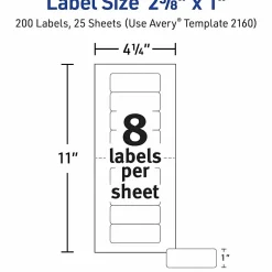 Avery® Mini-Sheets® Address Labels, 2160, Rectangle, 1