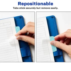 Avery® Multiuse Ultra Tabs®, 2-Side Writable, 2" x 1.5", Pink/Blue/Purple, Pastel Dots, Pack Of 24 Repositionable Tabs