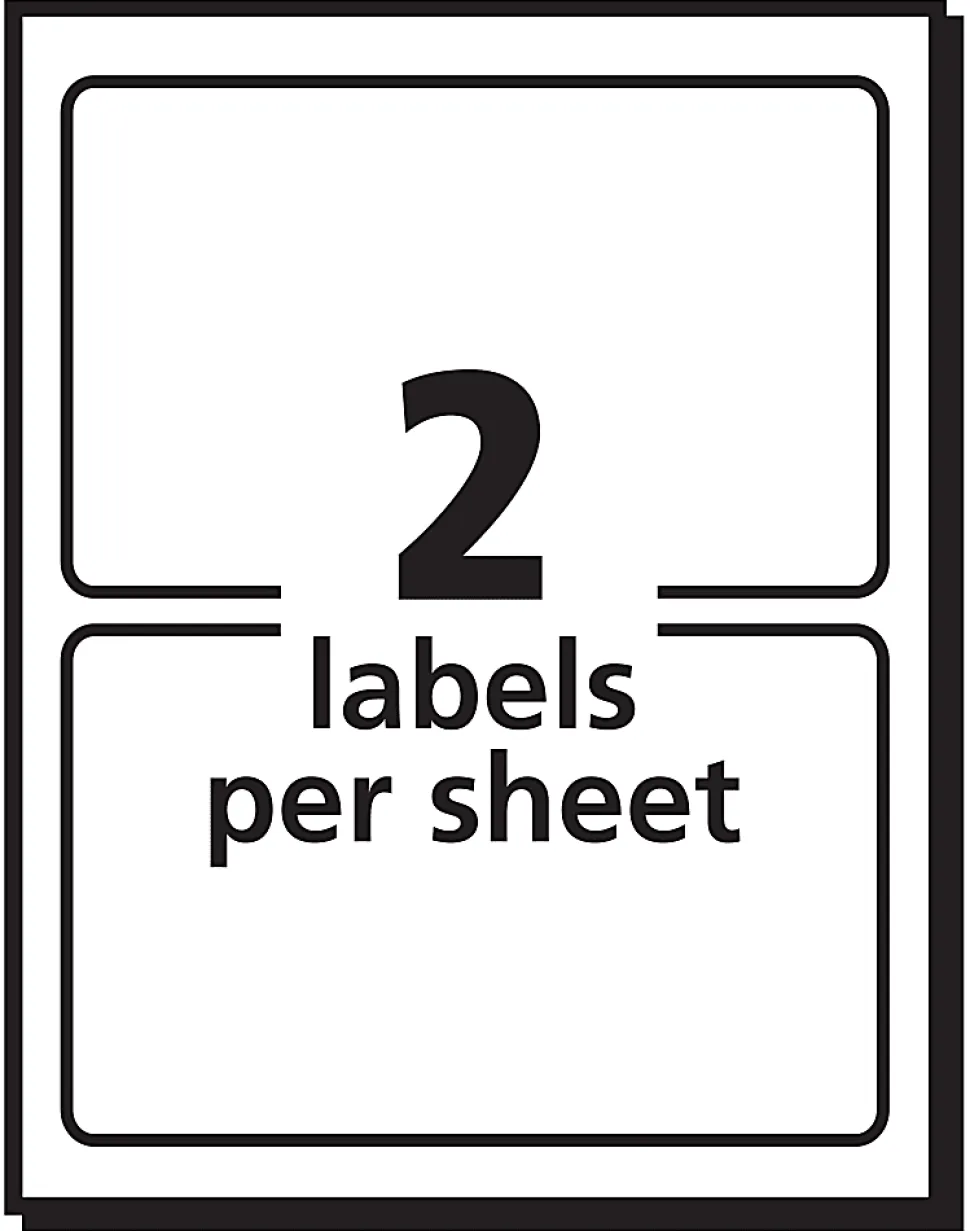 Avery® Name Tags, 05147, 2-1/3" x 3-3/8", White, 100 Removable Name Badges
