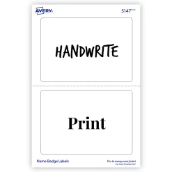 Avery® Name Tags, 05147, 2-1/3