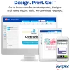 Avery® Name Tags, 05144, 2-1/3" x 3-3/8", White With Blue Border, 100 Removable Name Badges