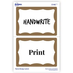 Avery® Name Tags, 05146, 2-1/3