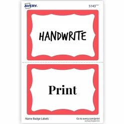 Avery® Name Tags, 05143, 2-1/3