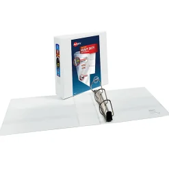 Avery® Nonstick Heavy-Duty View 3 Ring Binder, 3" One Touch Slant Rings, White