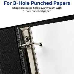 Avery® Page-Size Sheet Protectors For 3-Hole Punched Sheets, Heavyweight, Clear, Box Of 50