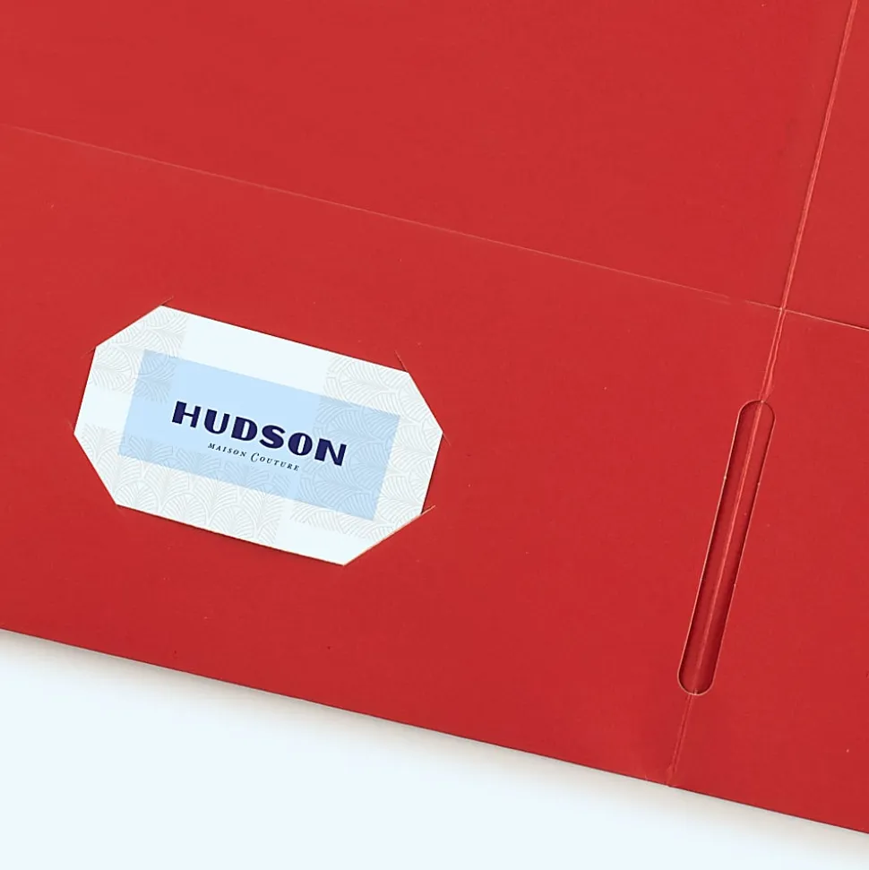 Avery® Paper 2-Pocket Folders, 8-1/2" x 11", Red, Pack Of 125 Folders