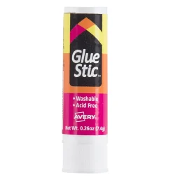 Avery® Permanent Glue Stic Value Pack, White, 0.26 oz., Pack Of 18 Sticks