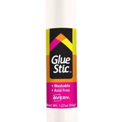 Avery® Permanent Glue Stic™,, Washable, Nontoxic, 0.26 oz., 3 Glue Sticks