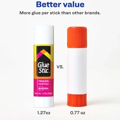 Avery® Permanent Glue Stic™,, Washable, Nontoxic, 0.26 oz., 3 Glue Sticks