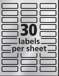 Avery® Permanent Inkjet Foil Mailing Labels, 8986, 3/4