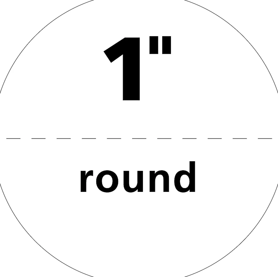 Avery® Permanent Mailing Seals, 5248, Round, 1" Diameter, Clear, Pack Of 480