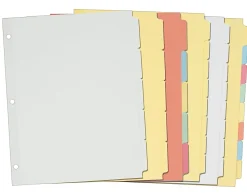 Avery® Plain Tab Write & Erase Dividers, 5 Tabs, Buff, 36 Sets