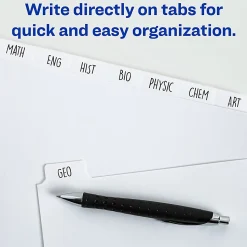 Avery® Plain Tab Write-On Dividers, 8 1/2