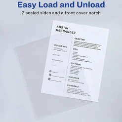Avery® Plastic Document Sleeves, 8 1/2