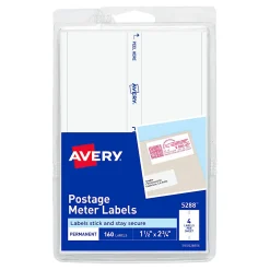 Avery® Postage Meter Labels, 5288, 1 1/2" x 2 3/4", White, Pack Of 160