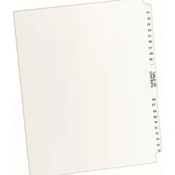 Avery® Premium Collated Legal Dividers Avery® Style, Side-Tab, 51-75 & Table Of Contents, 8-1/2