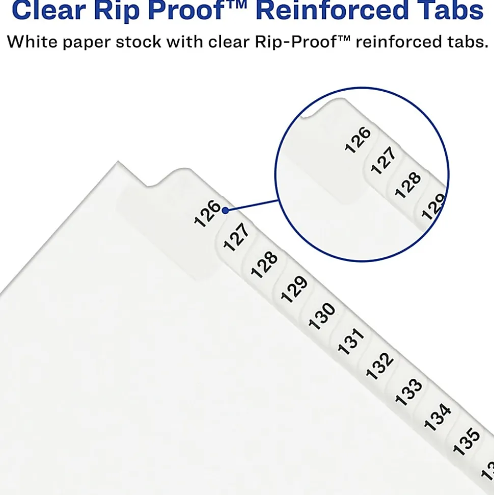 Avery® Premium Collated Legal Dividers Avery® Style, Side-Tab, 51-75 & Table Of Contents, 8-1/2" x 11"