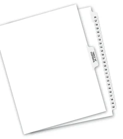 Avery® Premium Collated Legal Dividers Avery® Style, Side-Tab, 26-50 & Table Of Contents, 8-1/2" x 11"