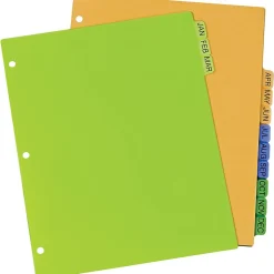 Avery® Preprinted Tab Plastic Dividers, 8 1/2