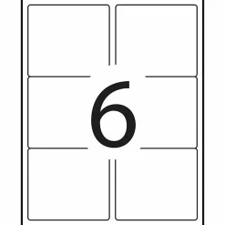 Avery PRES-a-ply™ Labels for Laser and Inkjet Printers, AVE30604, Rectangle, 3 1/3"W x 4"L, White, Box Of 600