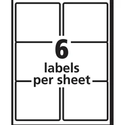 Avery PRES-a-ply™ Labels for Laser and Inkjet Printers, AVE30604, Rectangle, 3 1/3
