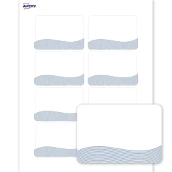Avery® Printable Adhesive Name Badges With Preprinted Designs, Rectangle, S00-EVA, 2-1/3
