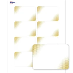 Avery® Printable Adhesive Name Badges With Preprinted Designs, Rectangle, S00-EW9, 2-1/3