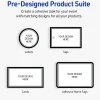 Avery® Printable Adhesive Name Badges/Preprinted Designs, Rectangle, S00-EY6, 2-1/3" x 3-3/8", Matte White/Double Black Border, Pack Of 80