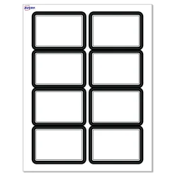 Avery® Printable Adhesive Name Badges/Preprinted Designs, Rectangle, S00-EY6, 2-1/3