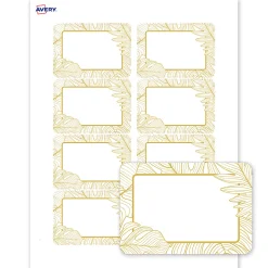 Avery® Printable Adhesive Name Badges/Preprinted Designs, Rectangle, S00-EW8, 2-1/3
