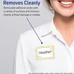 Avery® Printable Adhesive Name Badges/Preprinted Designs, Rectangle, S00-EW8, 2-1/3